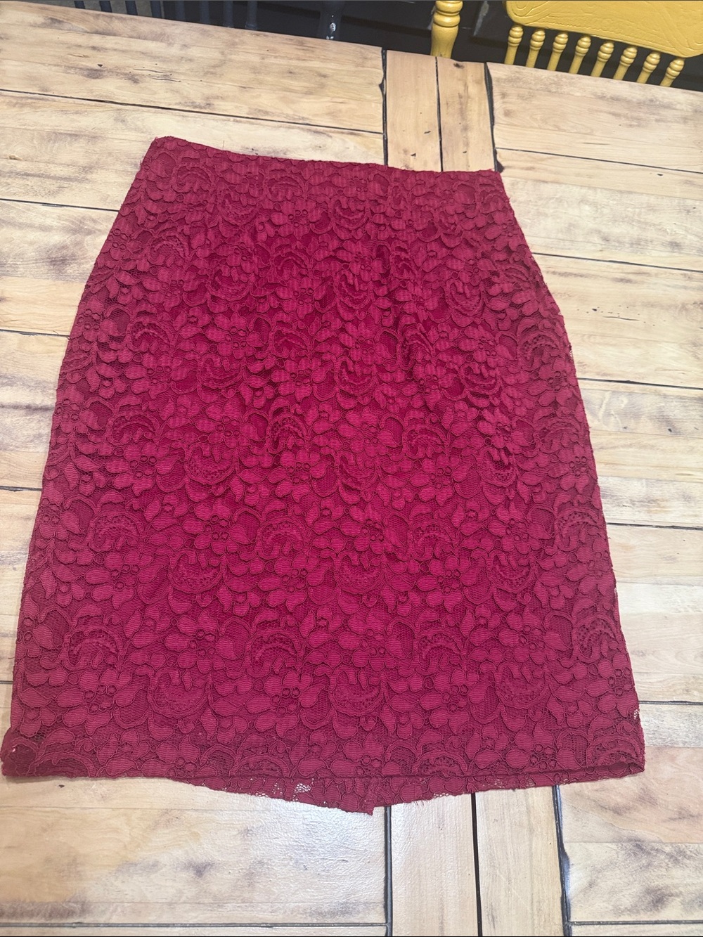 VTG Liz Claiborne Night Wine Raspberry Lace Skirt Suit Church Lady Cocktail - Picture 9 of 10